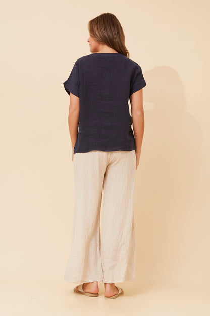 Button Down Italian Cotton Blouse