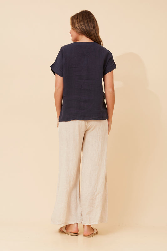 Button Down Italian Cotton Blouse