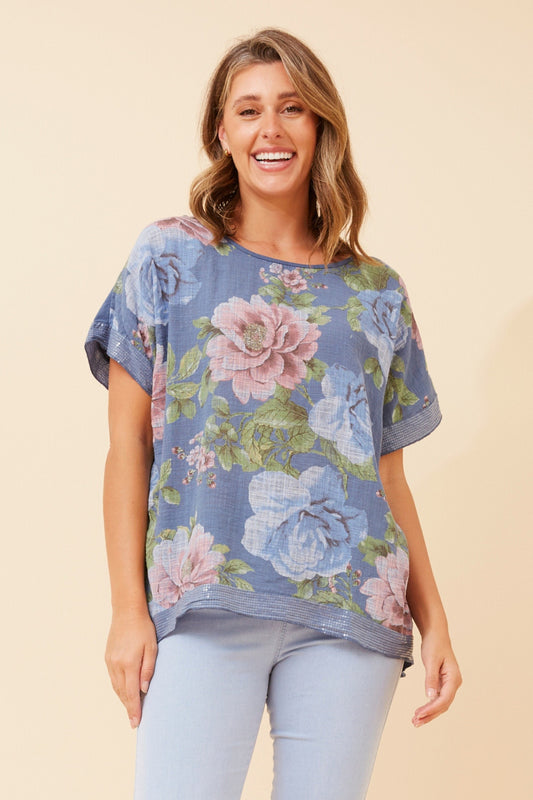 Roses & Sequins Italian Cotton Shirt